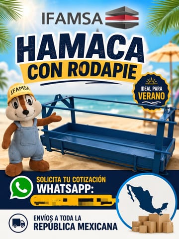 HAMACA COLGANTE CON RODAPIE