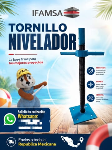 TORNILLOS NIVELADORES PARA APUNTALAMIENTO