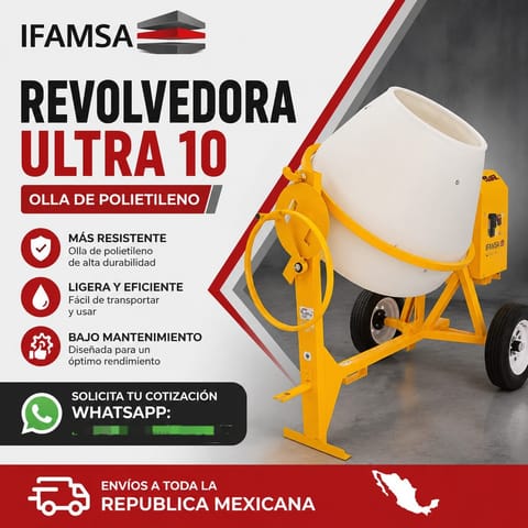 Revolvedora ULTRA con olla de polietileno