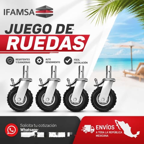 JUEGO DE RUEDAS PARA ANDAMIO en Ecatepec de Morelos (Municipio)