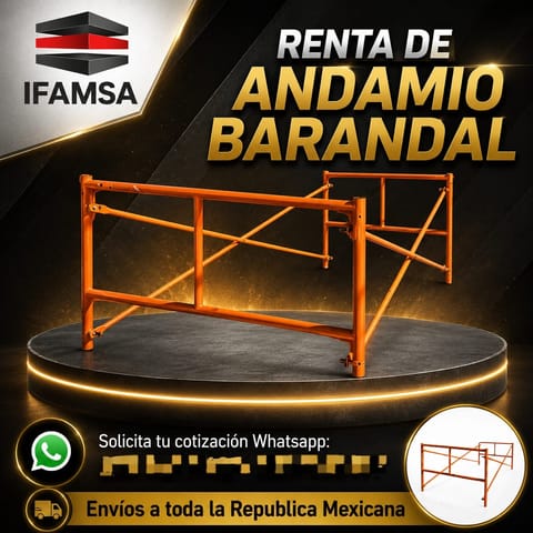 RENTA DE ANDAMIOS BARANDAL EN PUEBLA
