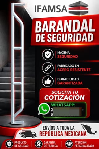 BARANDALES DE SEGURIDAD (PARA TORRES DE ANDAMIO) en Ecatepec de Morelos (Municipio)