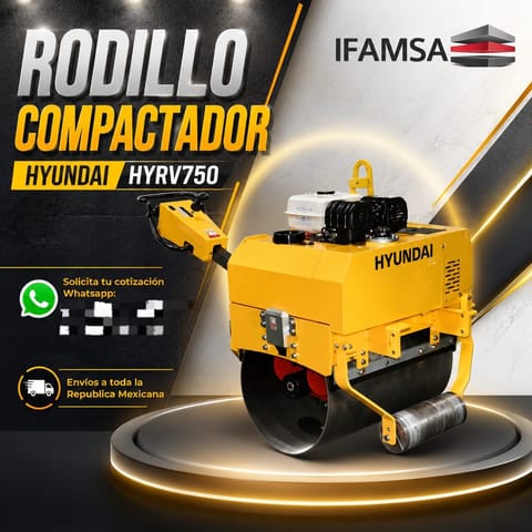 RODILLO COMPACTADOR HYUNDAI HYRV750 en Ecatepec de Morelos (Municipio)