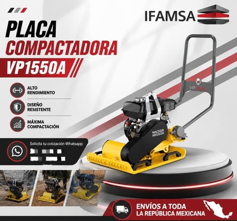 PLACA COMPACTADORA WACKER NEUSON VP1550A en Ecatepec de Morelos (Municipio)