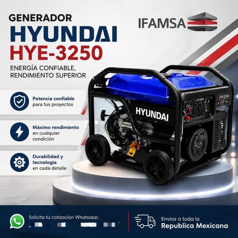GENERADOR HYUNDAI HYE-3250 en Ecatepec de Morelos (Municipio)