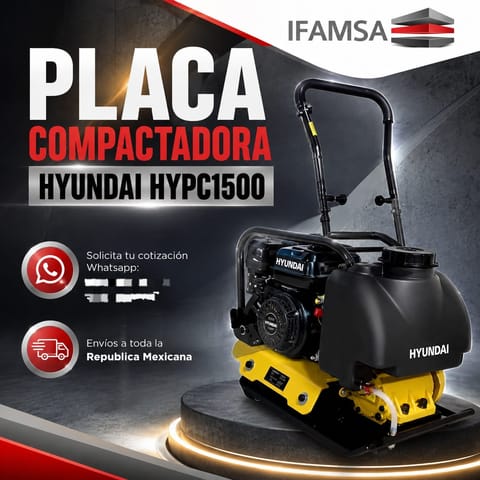 PLACA COMPACTADORA HYUNDAI HYPC1500 en Ecatepec de Morelos (Municipio)