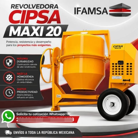 REVOLVEDORA MAXI 20 CIPSA OLLA METÁLICA