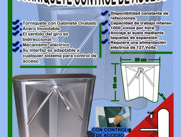 Torniquete Control de Acceso-SYCM en Gustavo A. Madero (Municipio)