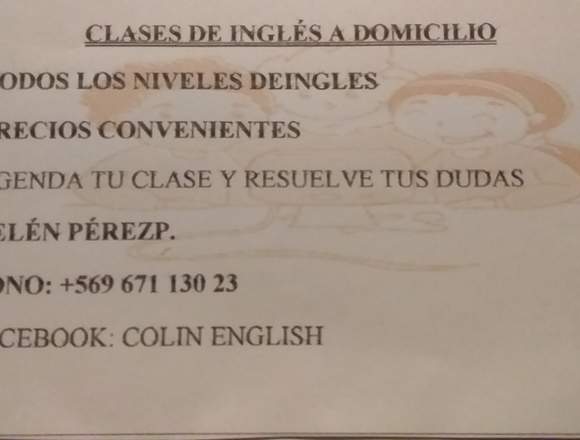 Clases de inglés A domicilio