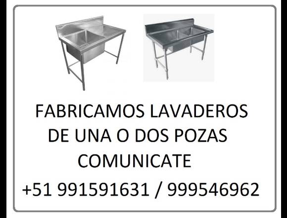 LAVADEROS FABRICADOS EN ACERO INOXIDABLE