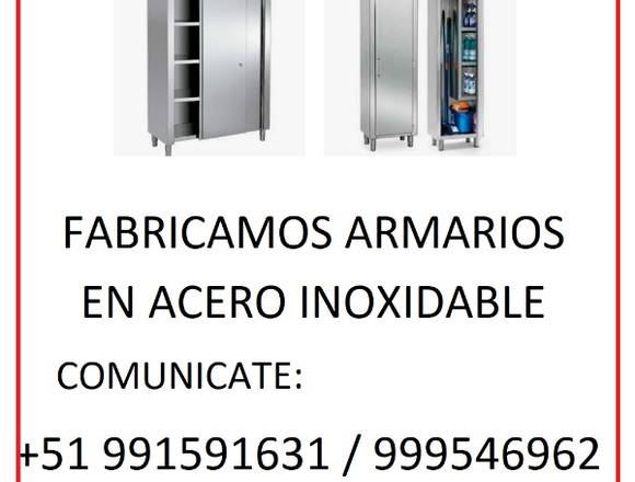 ARMARIOS FABRICADOS EN ACERO INOXIDABLE