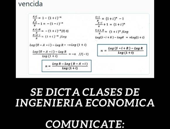 Se dicta clases del curso de ingeniería económica en Pichincha (Cantón)