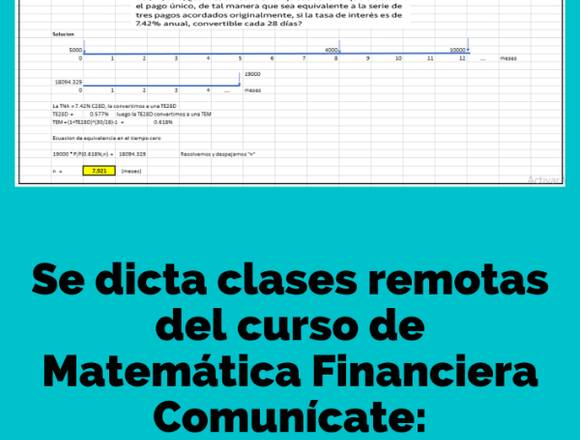 Se dicta clases del curso de Matematica Financiera in Berlin (Lokalität)