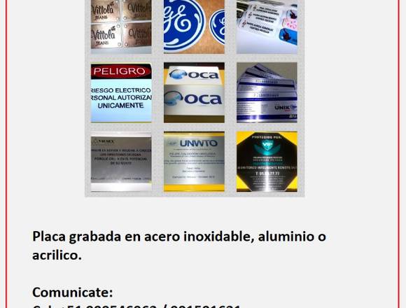 Se vende placas de identificación en La Molina (Lima 12) (Distrito)