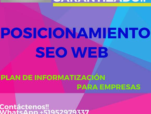 Posicionamiento SEO web