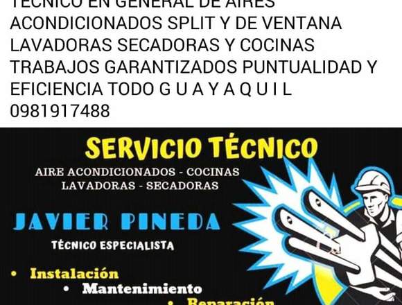 SERVICIO TÉCNICO EN AIRES ACONDICIONADOS en Empalme (Cantón)