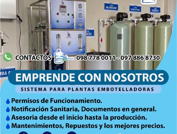 ENVASADORA DE AGUA PURIFICADA CON ÓSMOSIS INVERSA. en Machala (Cantón)