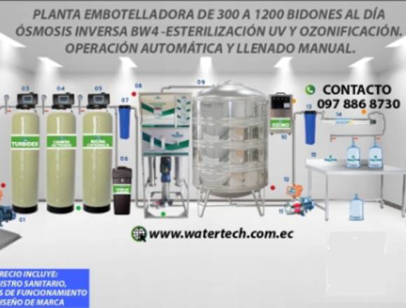 PLANTA EMBOTELLADORA DE ÓSMOSIS INVERSA-BW4 en Santo Domingo (Cantón)