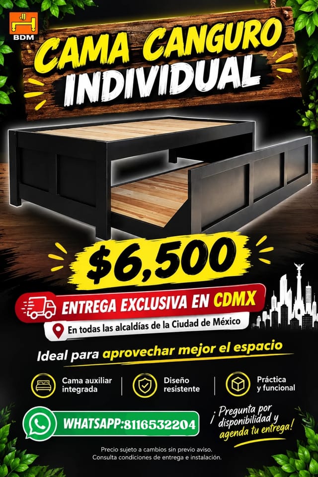 Bases canguro individuales de madera en Coyoacán (Municipio)