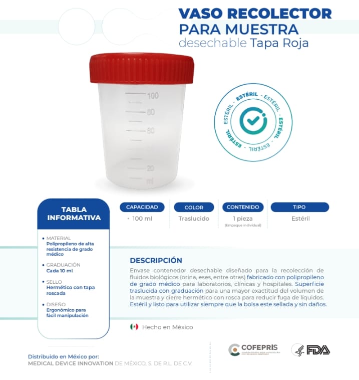 VASO PARA MUESTRA
