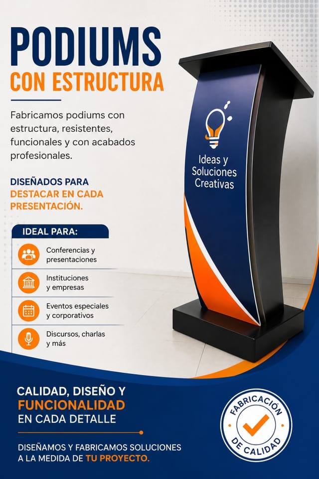 Podiums Personalizados para Eventos en Ciudad de Guatemala (Municipio)