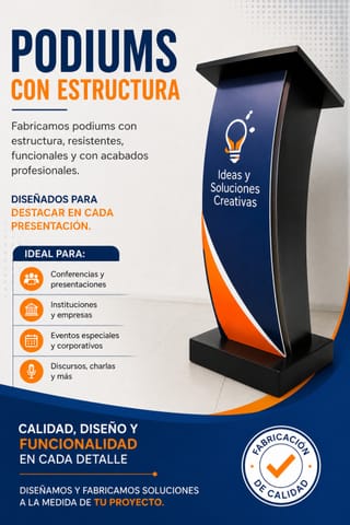Podiums Personalizados para Eventos en Ciudad de Guatemala (Municipio)