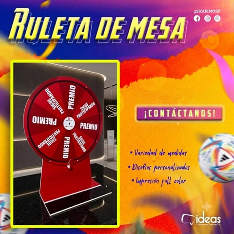 ruletas de mesa personalizada en Ciudad de Guatemala (Municipio)