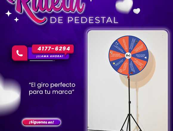 RULETA CON PEDESTAL PERSONALIZADA en Ciudad de Guatemala (Municipio)
