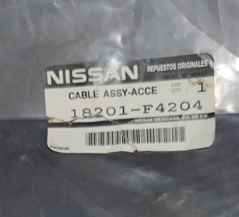 Piola Acelerador Nissan V16 Original 18201-F4204 1998-2011 en Antofagasta (Comuna)