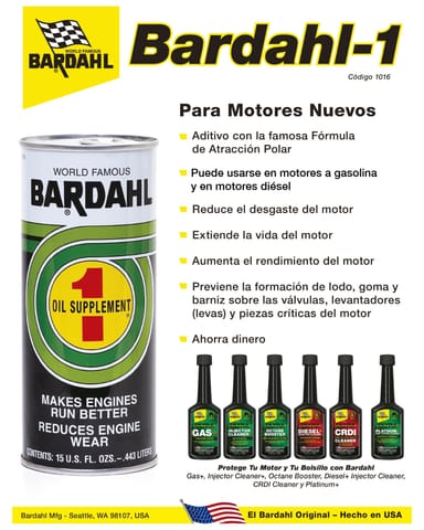 Fortificador de Aceite Motor Bardahl (B-1 Oil Supplement) 443 ml en Antofagasta (Comuna)