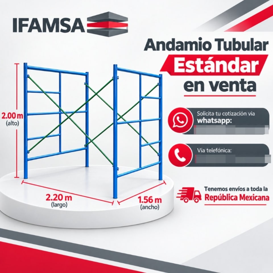 VENTA DE ANDAMIO TUBULAR ESTANDAR MODELO AH-200 en Puebla (Municipio)