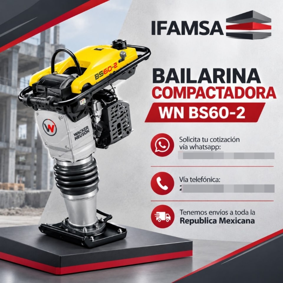BAILARINA COMPACTADORA WACKER NEUSON BS60-2 en Puebla (Municipio)