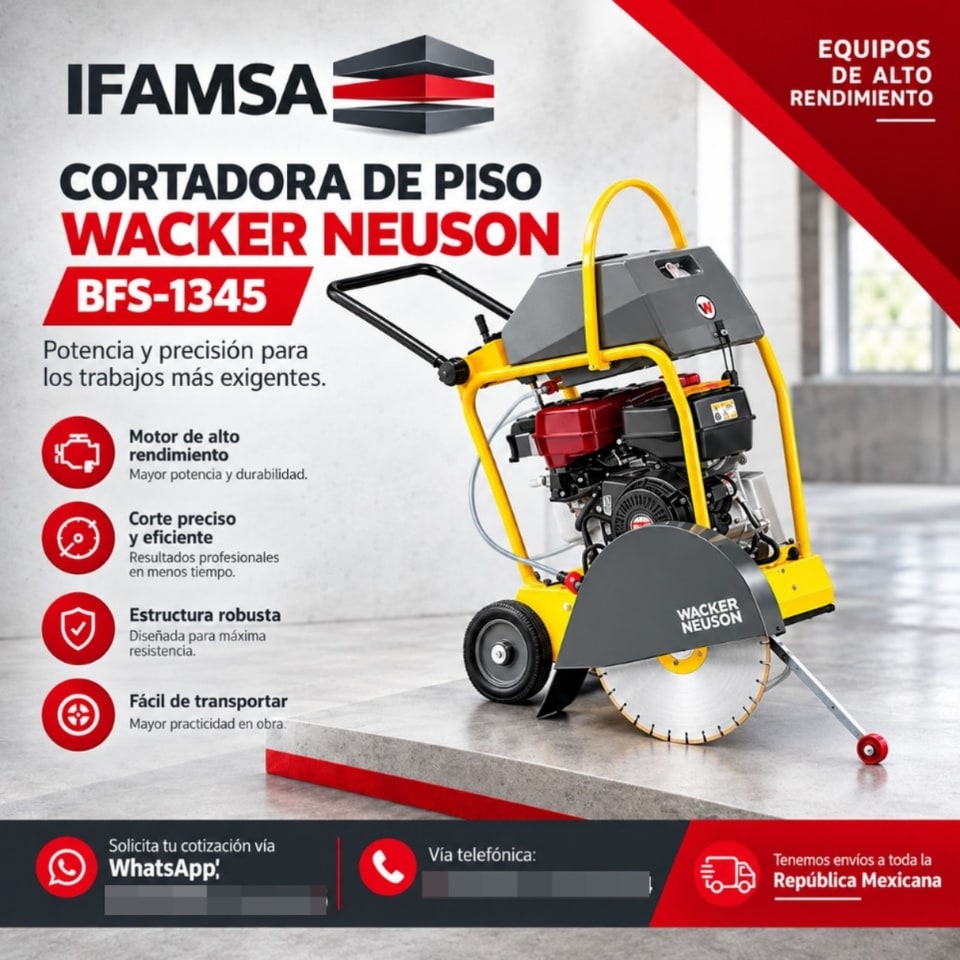 WACKER NEUSON CORTADORA DE PISO BFS-1345 - en Puebla (Municipio)