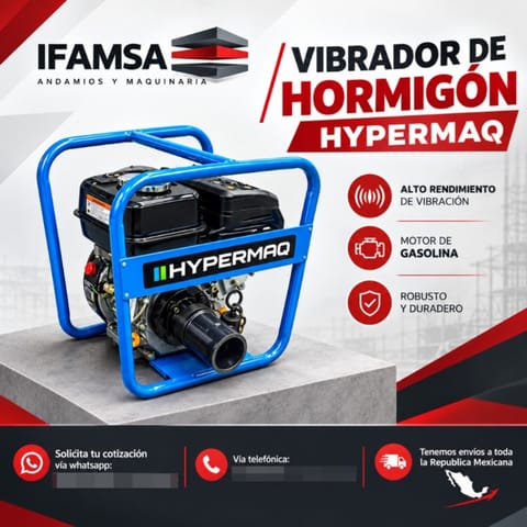 VIBRADOR DE HORMIGÓN HYPERMAQ en Puebla (Municipio)