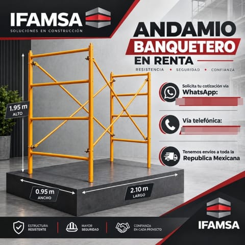 RENTA DE MODULOS DE ANDAMIO BANQUETERO en Puebla (Municipio)