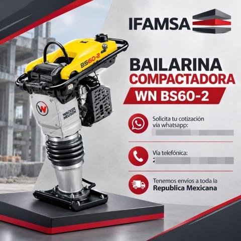 BAILARINA COMPACTADORA WACKER NEUSON BS60-2 en Puebla (Municipio)