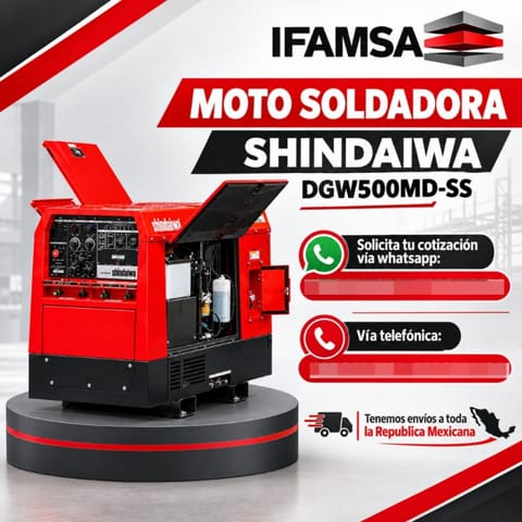 MOTO SOLDADORA SHINDAIWA MODELO DGW500MD-SS en Puebla (Municipio)