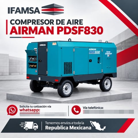 COMPRESOR DE AIRE AIRMAN PDSF830 en Puebla (Municipio)
