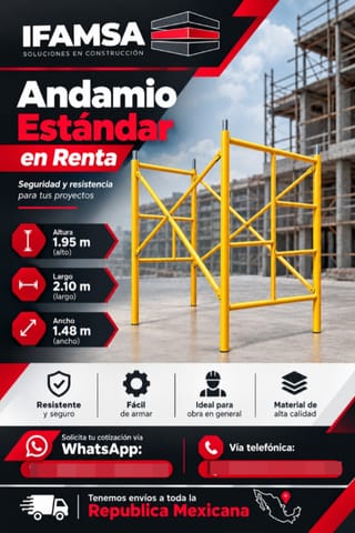 RENTA DE MODULOS DE ANDAMIO ESTANDAR en Puebla (Municipio)