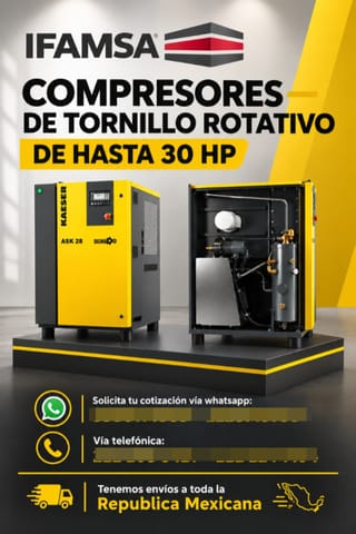 COMPRESORES DE TORNILLO ROTATIVO DE HASTA 30 HP en Puebla (Municipio)