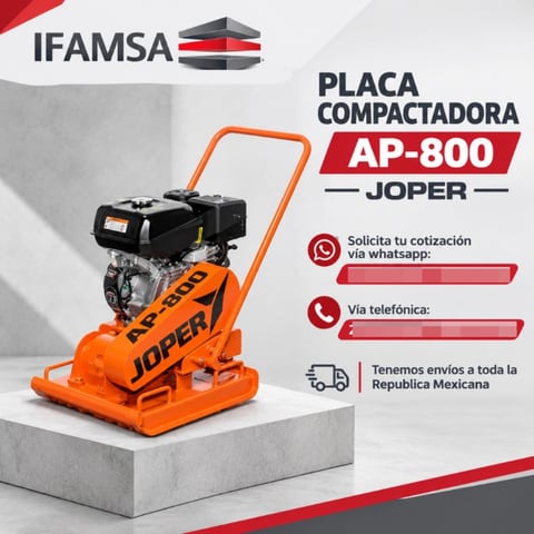 AP-800 JOPER PLACA COMPACTADORA en Puebla (Municipio)