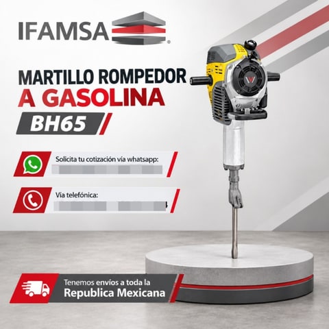 MARTILLO ROMPEDOR A GASOLINA BH65 en Puebla (Municipio)