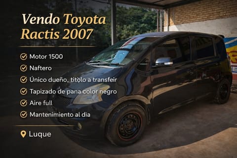 Toyota ractis 2007 en Luque (Distrito)