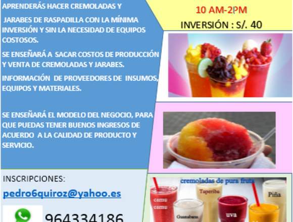 Taller de cremoladas y raspadillas