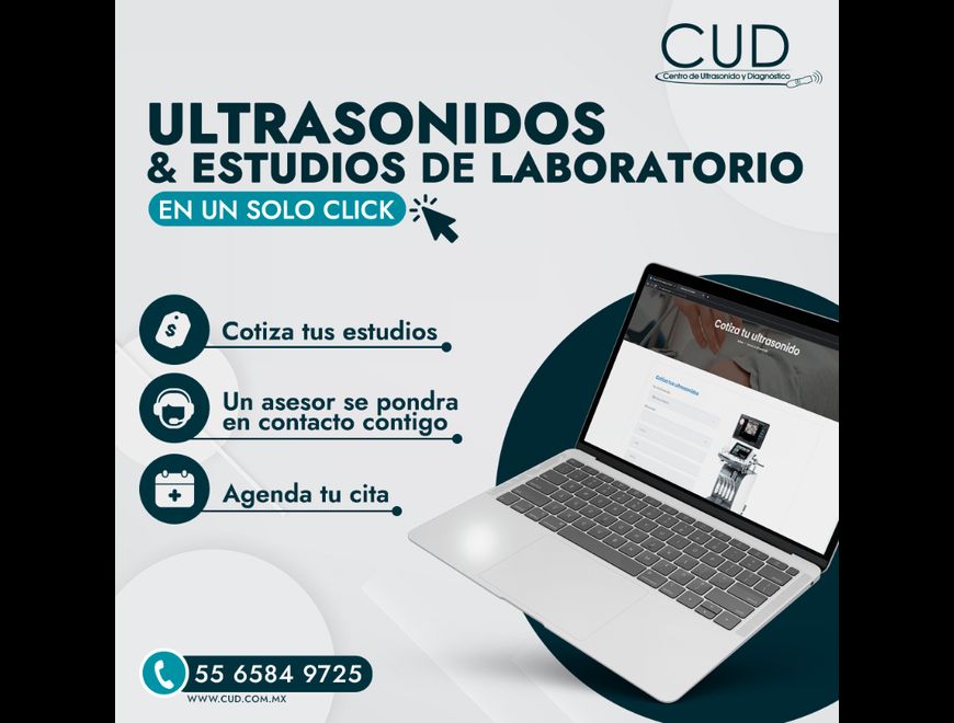 ¡Ultrasonido y estudios de laboratori!