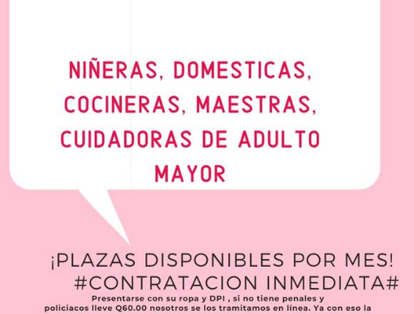 Plazas Vacantes POR MES en Ciudad de Guatemala (Municipio)