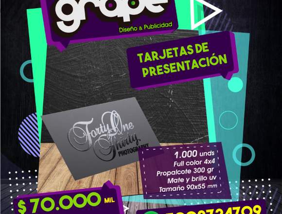 tarjetas de presentacion en Bogotá, D.C. (Municipio)
