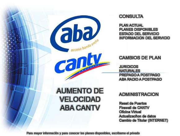 Servicio Aba Cantv Internet en Vargas (Municipio)