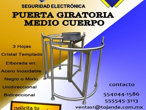 Puerta giratoria de medio cuerpo