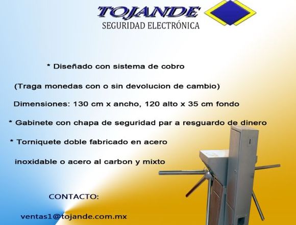 TORNIQUETE DOBLE DE USO RUDO C/ SISTEMA DE COBRO